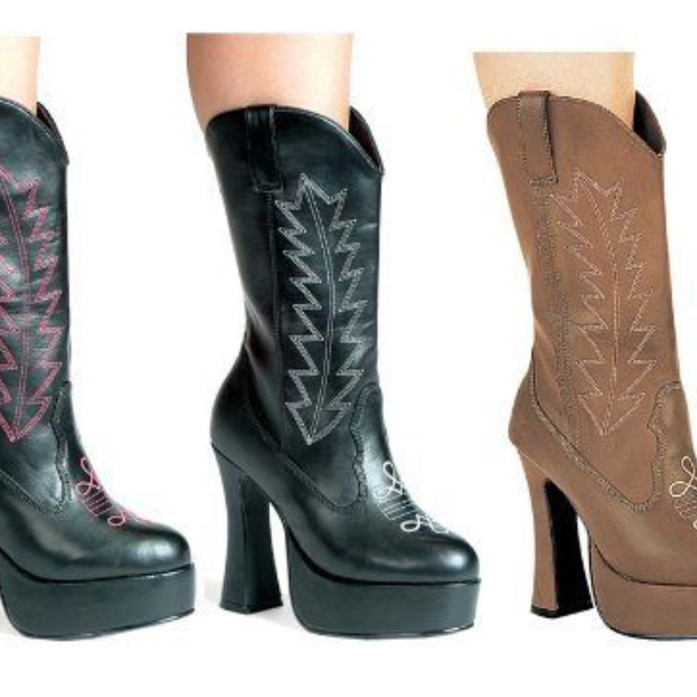 EUC Ellie Women's Cowgirl Platform Boots Size 9